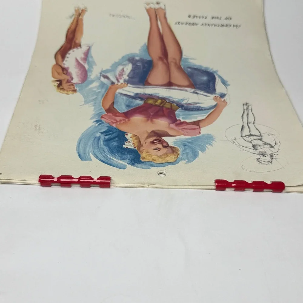 Complete 1952 Esquire Pin-Up Calendar Thompson Art Original Vintage 9x12‎ GUC